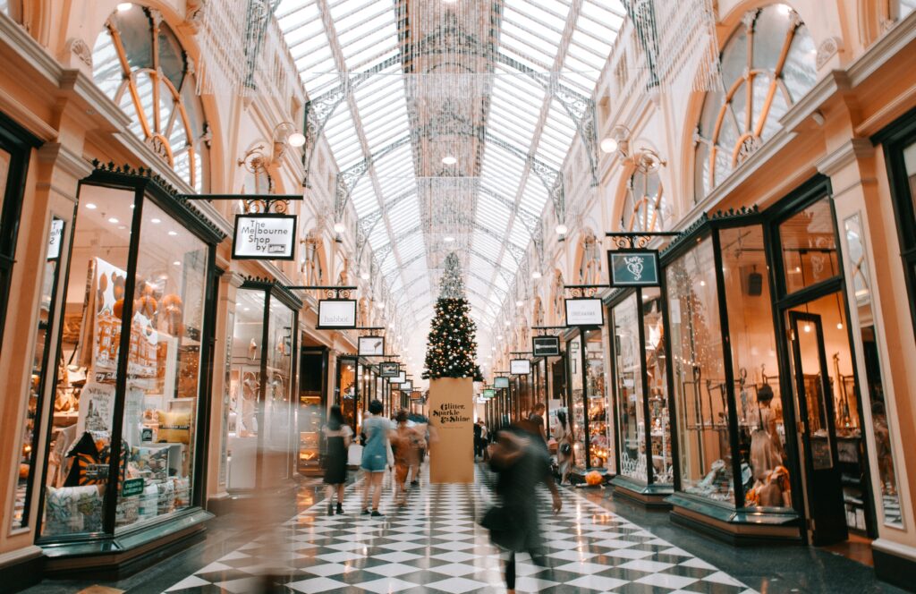 Mall during Christmas sales